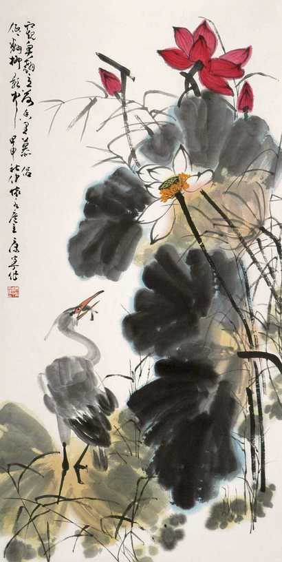 康宁 花鸟 立轴
